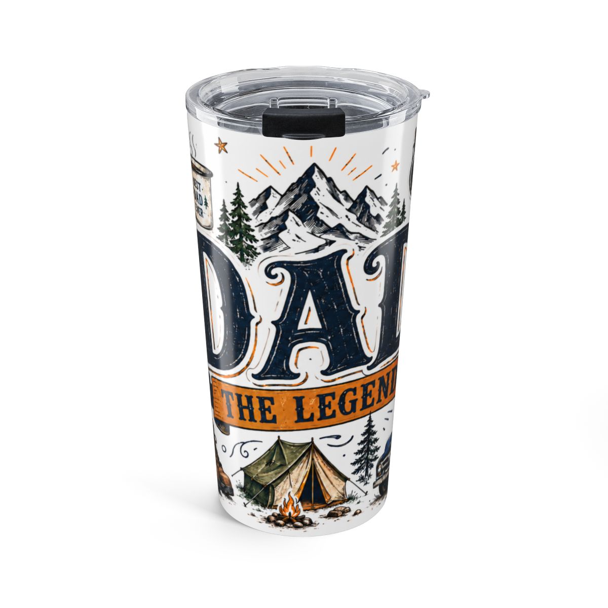 Dad The Legend 20oz Tumbler | Father's Day Gift for Dad | Insulated Stainless Steel Travel Cup — front