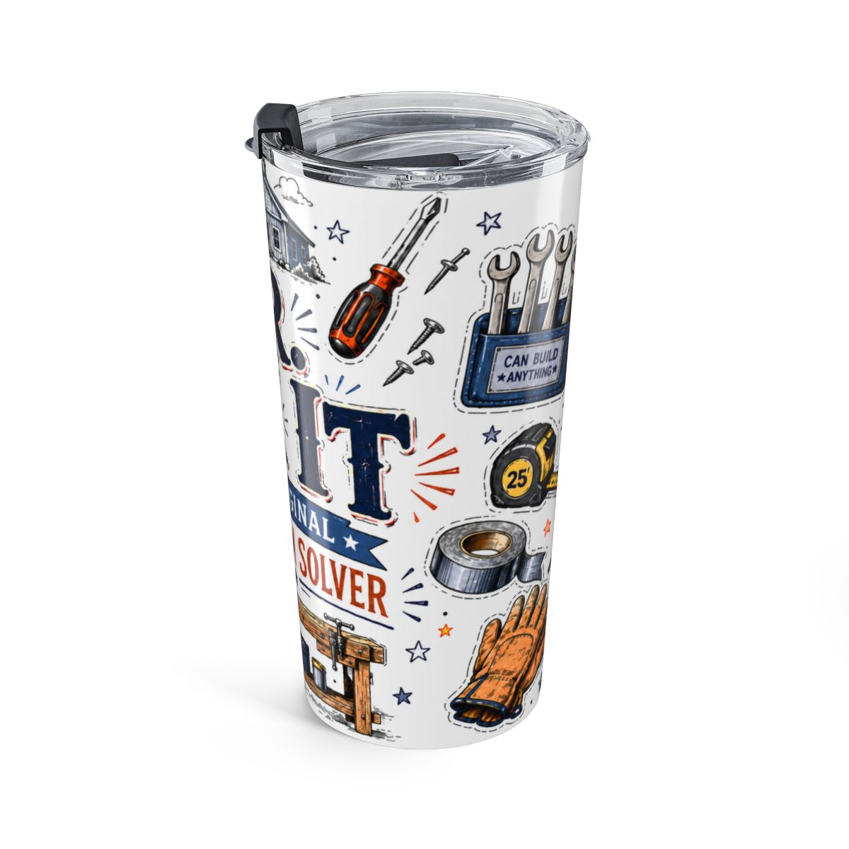 Mr Fix It Tumbler | Insulated Stainless Steel Travel Cup, Dad Gift — right