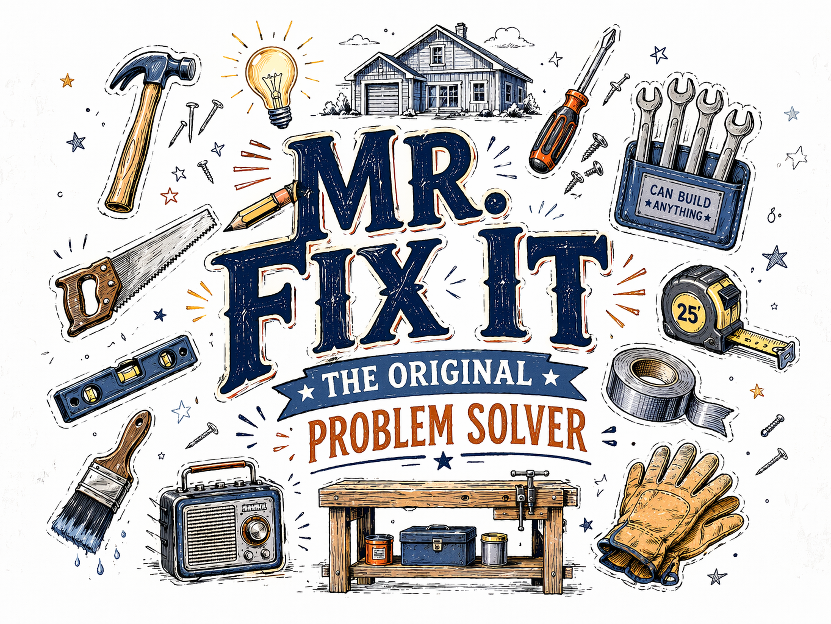 Mr Fix It 20oz Tumbler | Father's Day Gift for Dad | Insulated Stainless Steel Travel Cup