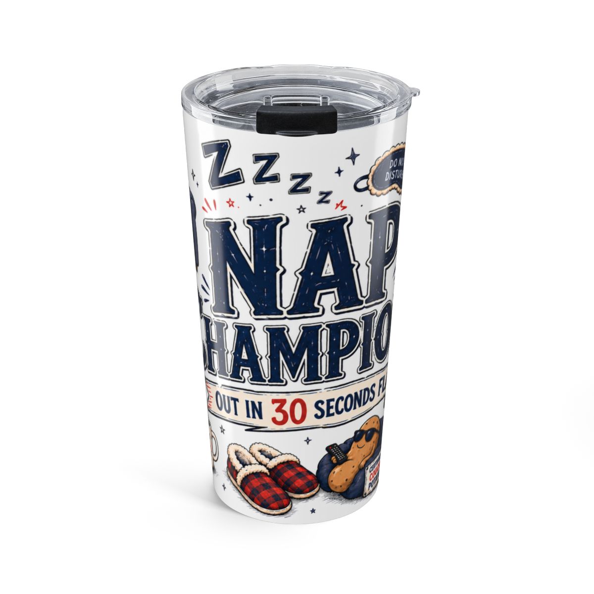 Nap Champion 20oz Tumbler | Father's Day Gift for Dad | Insulated Stainless Steel Travel Cup — front