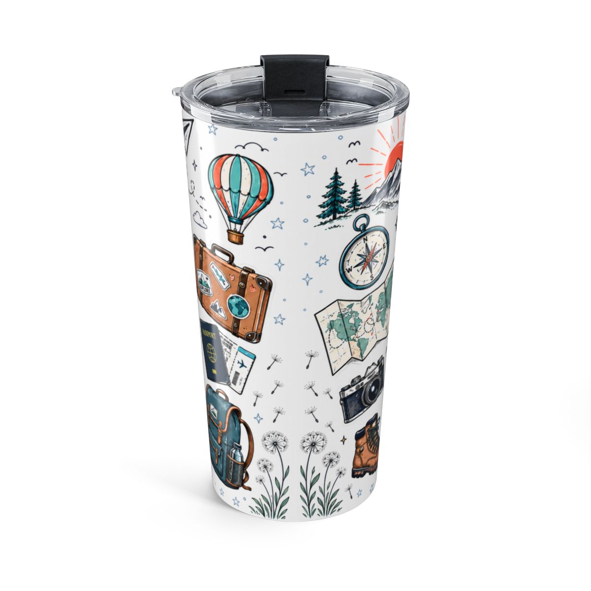 Adventure Awaits 20oz Tumbler | Class of 2026 Graduation Gift | Insulated Stainless Steel Travel Cup — back