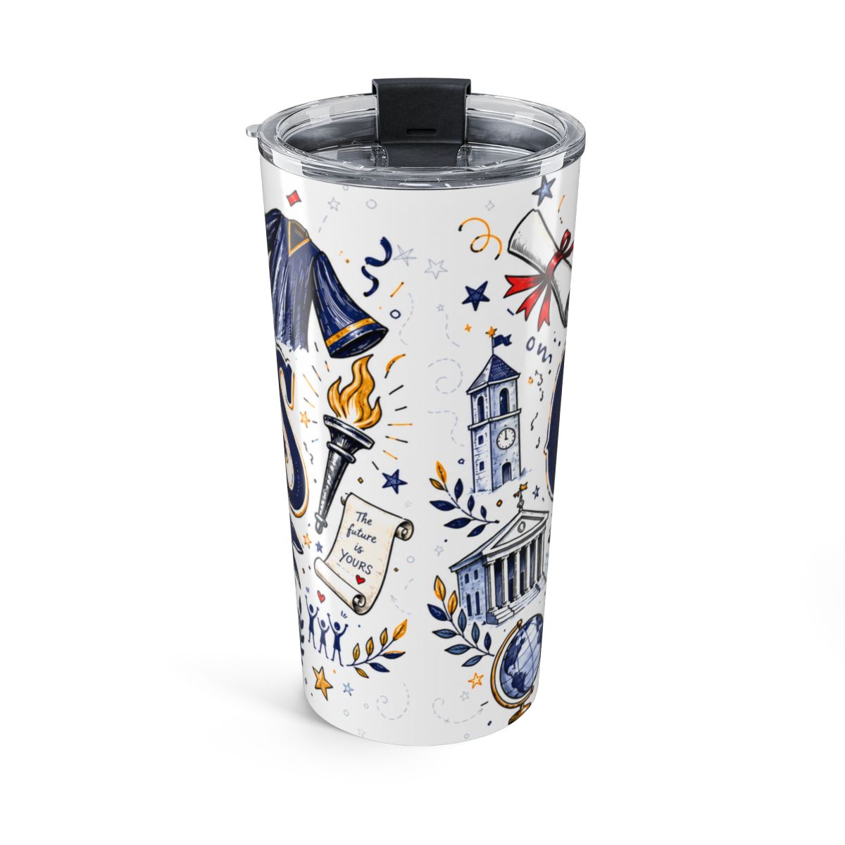Congrats Graduate 20oz Tumbler | Class of 2026 Graduation Gift | Insulated Stainless Steel Travel Cup — back