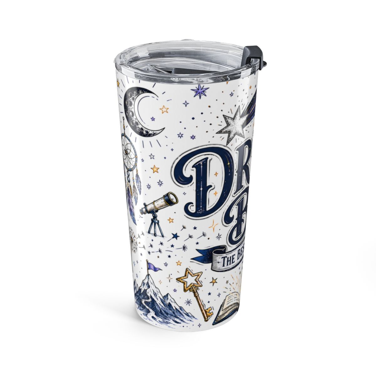Dream Big 20oz Tumbler | Class of 2026 Graduation Gift | Insulated Stainless Steel Travel Cup — left