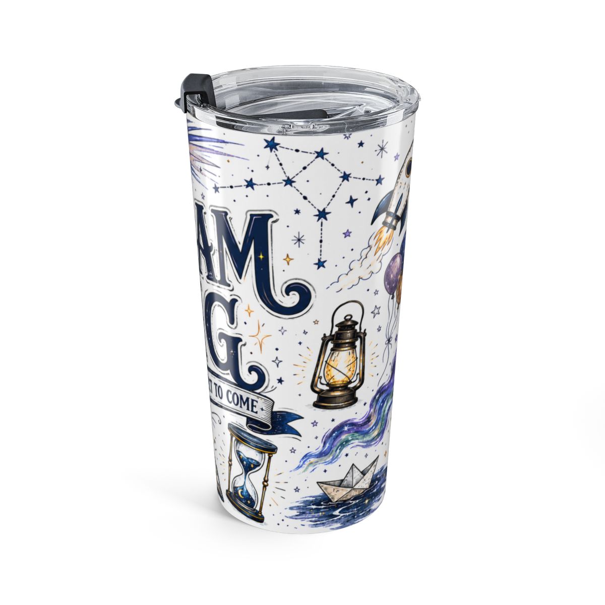 Dream Big 20oz Tumbler | Class of 2026 Graduation Gift | Insulated Stainless Steel Travel Cup — right