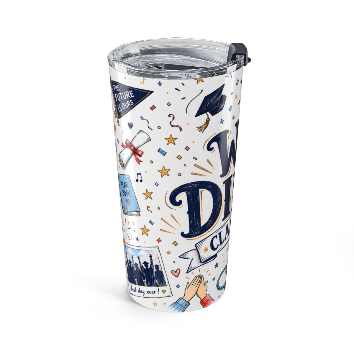 Class of 2026 Graduation Tumbler | Insulated Stainless Steel Travel Cup — left