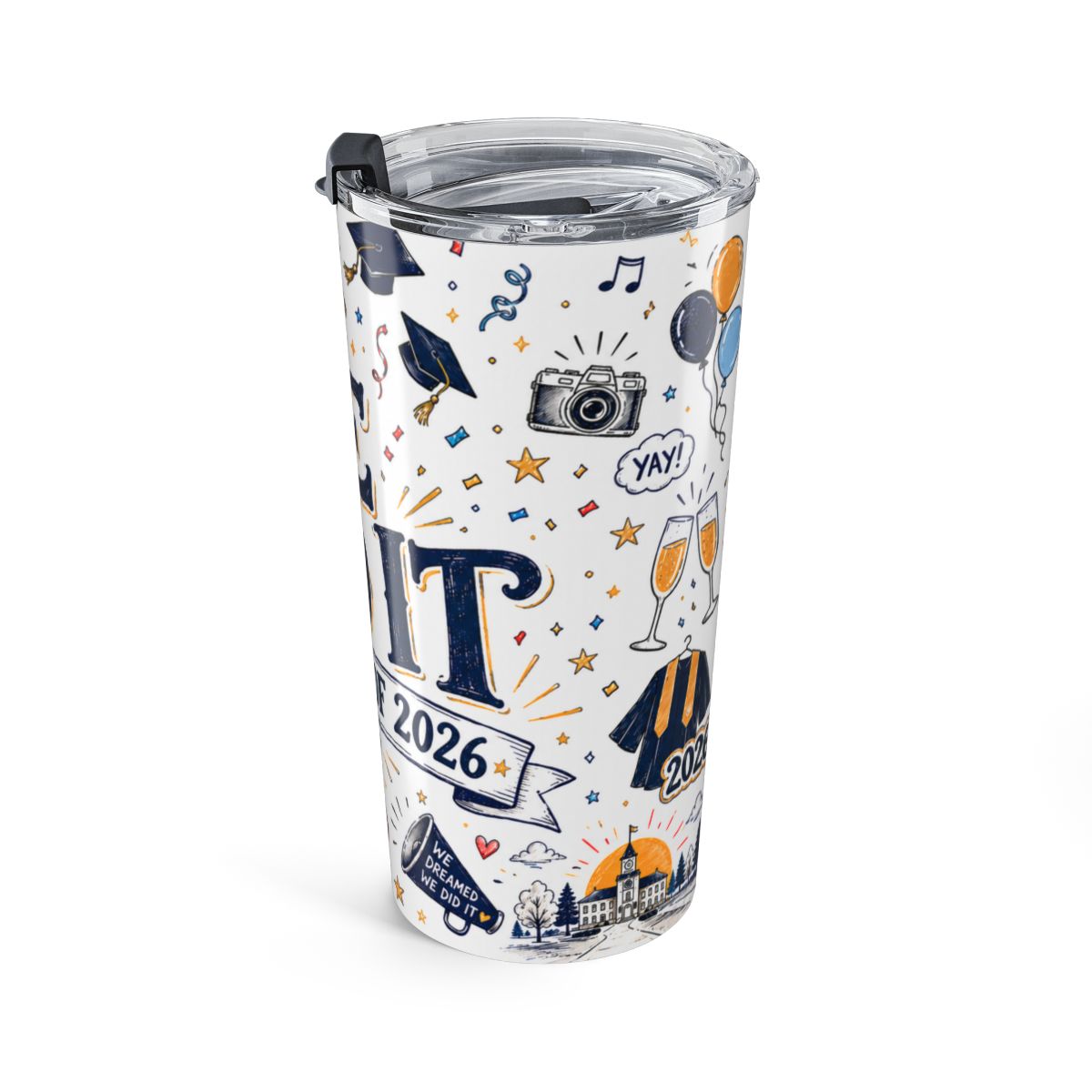 Class of 2026 Graduation Tumbler | Insulated Stainless Steel Travel Cup — right