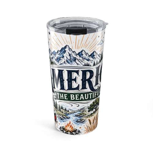America the Tumbler | Patriotic Stainless Steel Travel Cup — front