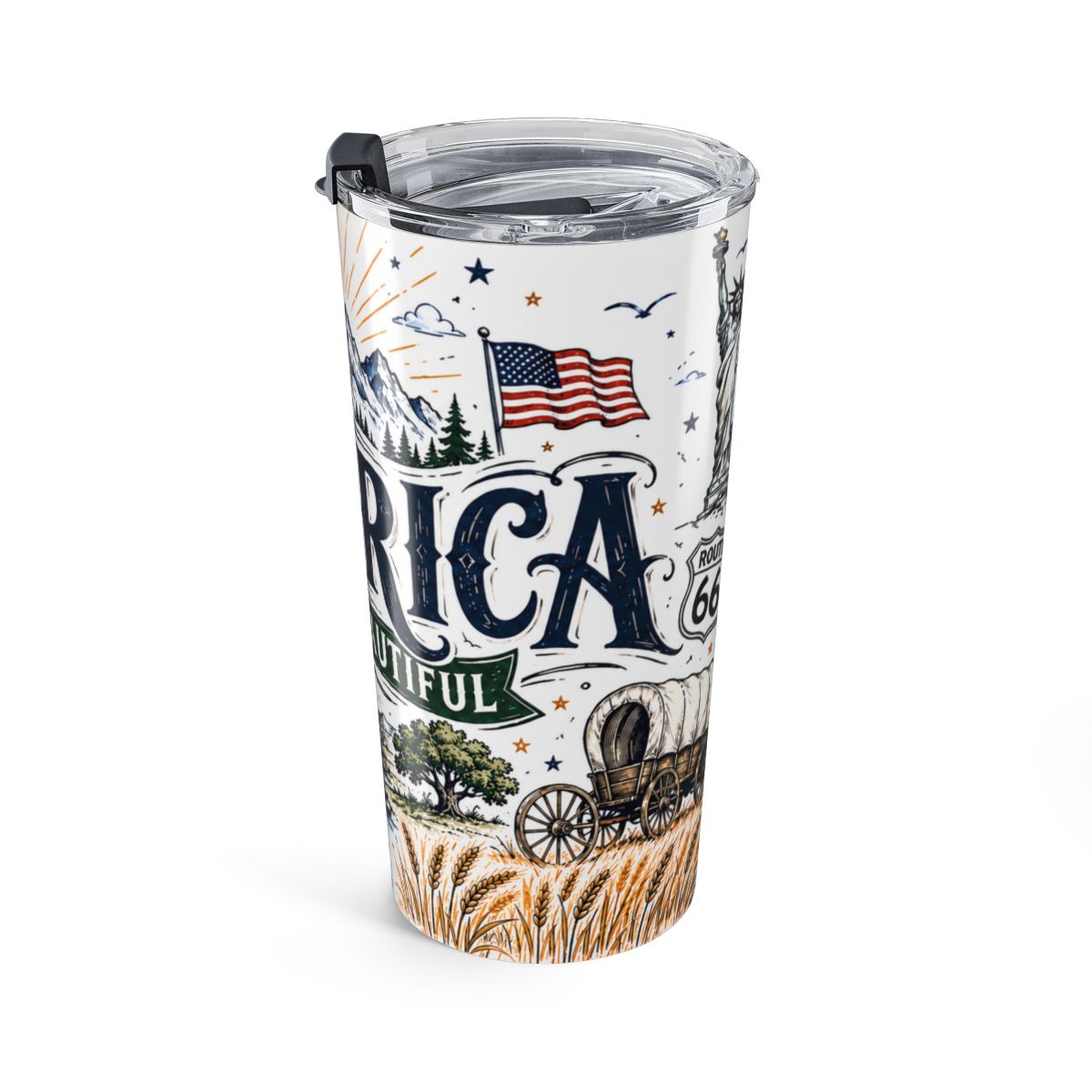 America the Tumbler | Patriotic Stainless Steel Travel Cup — right