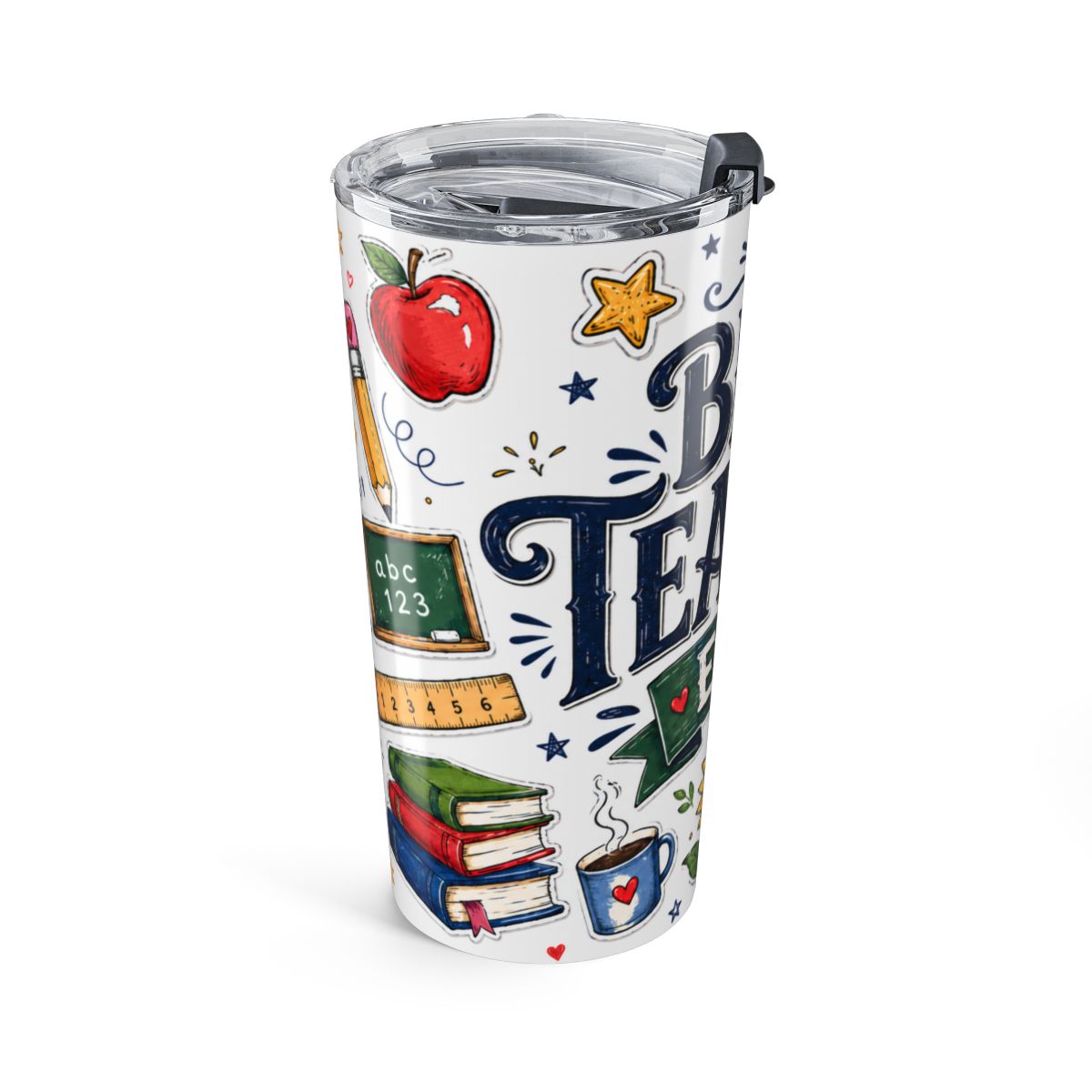 Best Teacher Ever – Insulated Tumbler | Stainless Steel Travel Cup — left