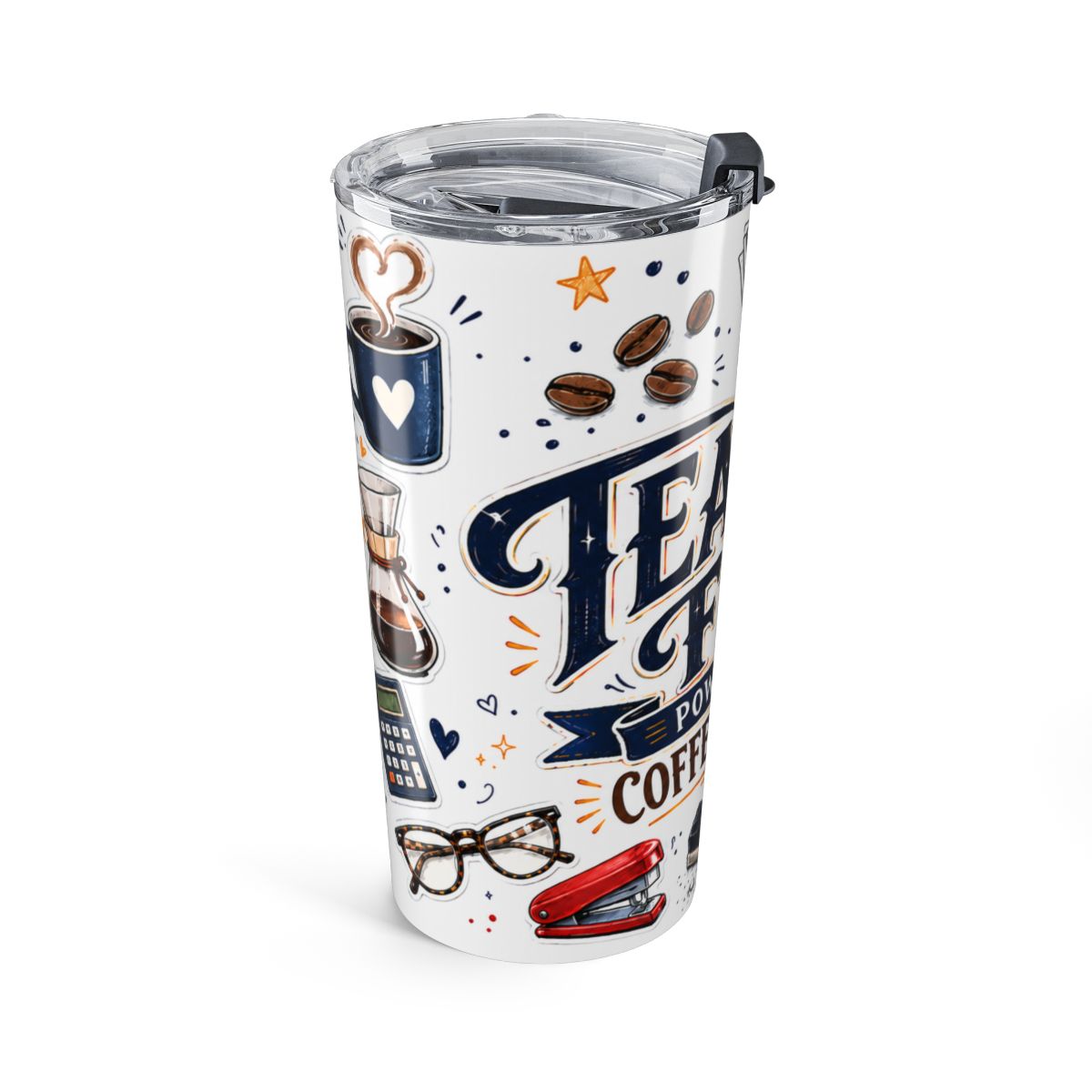 Teacher Fuel Tumbler | Coffee Wine Insulated Stainless Steel Travel Cup — left