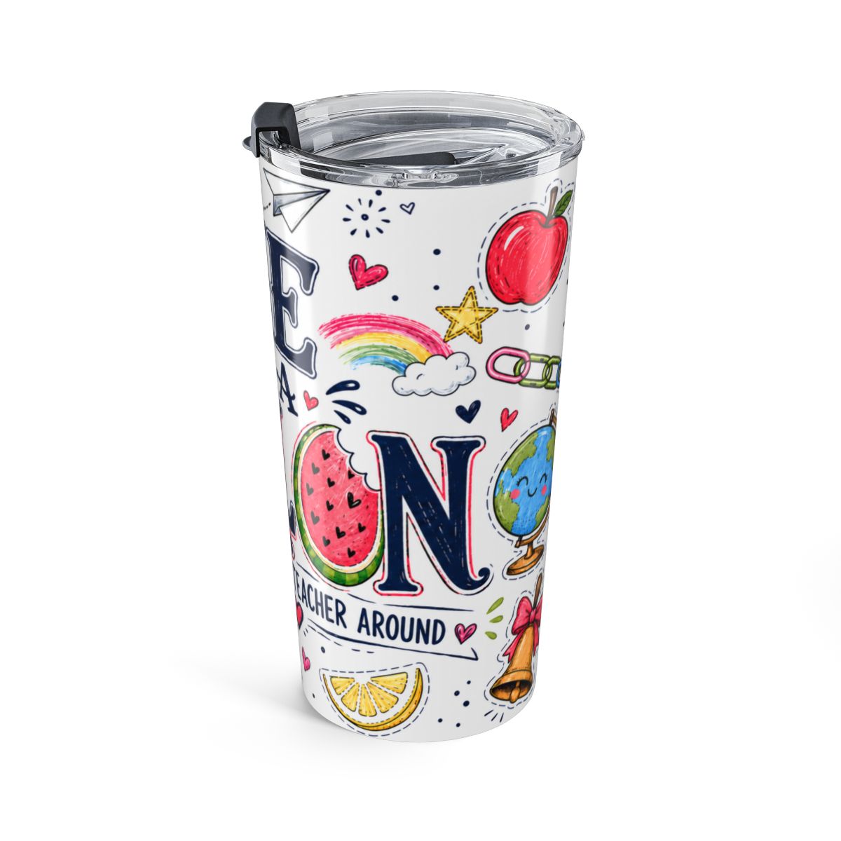One in a Melon 20oz Tumbler | Sweetest Teacher Appreciation Gift | Insulated Stainless Steel Travel Cup — right
