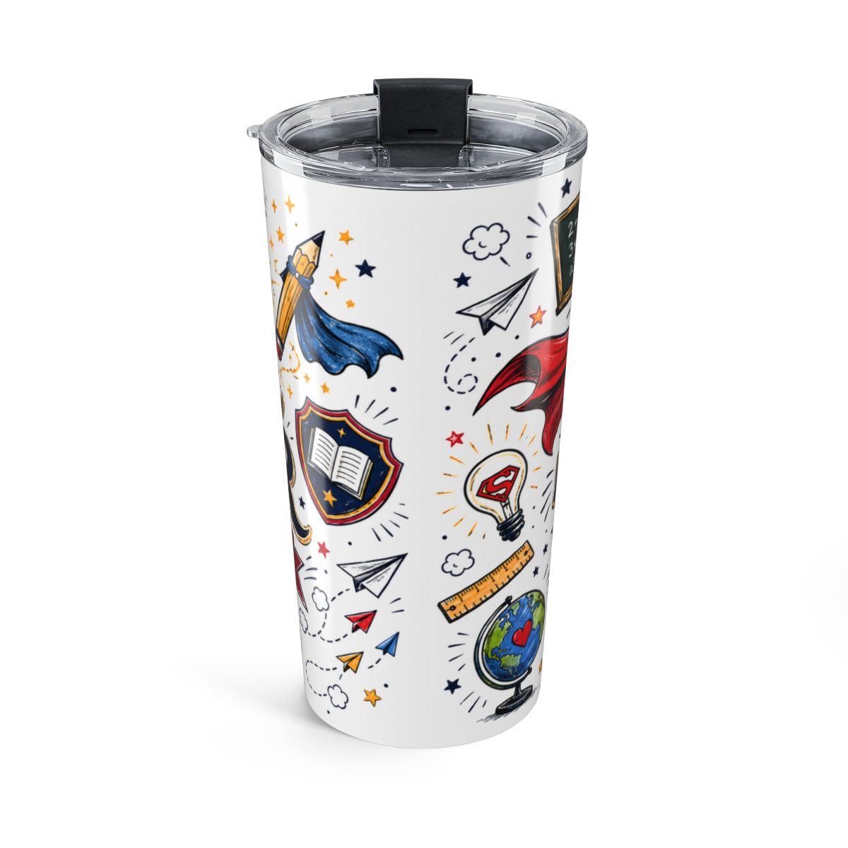 Super Teacher Tumbler | Insulated Stainless Steel Travel Cup — back