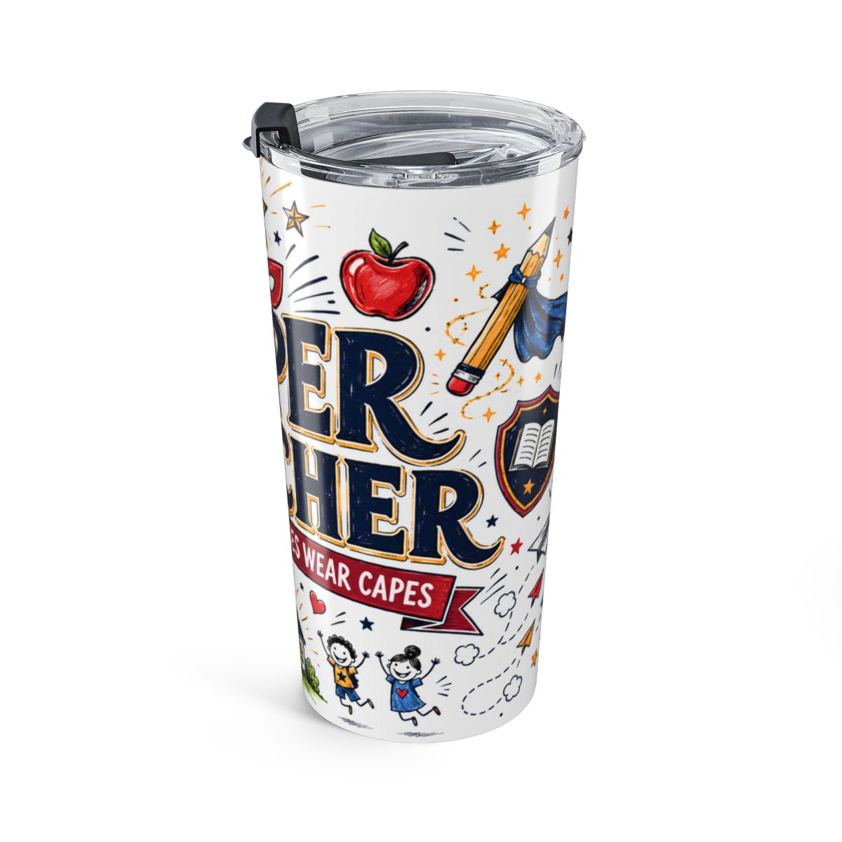 Super Teacher Tumbler | Insulated Stainless Steel Travel Cup — right