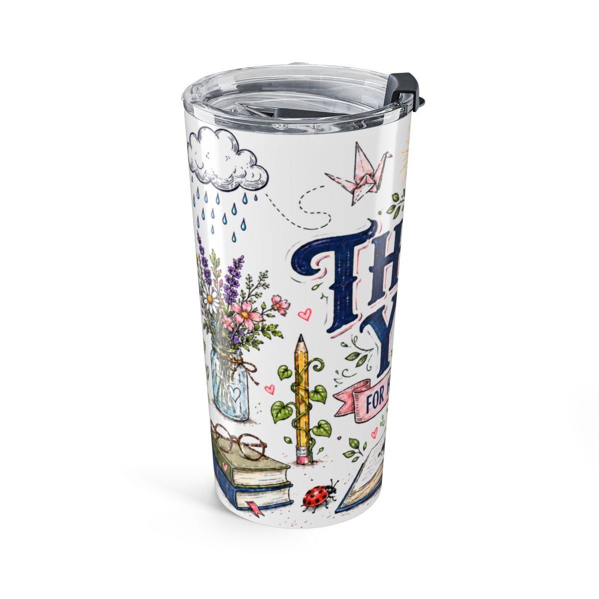 Teacher Appreciation Tumbler | Insulated Stainless Steel Travel Cup — left
