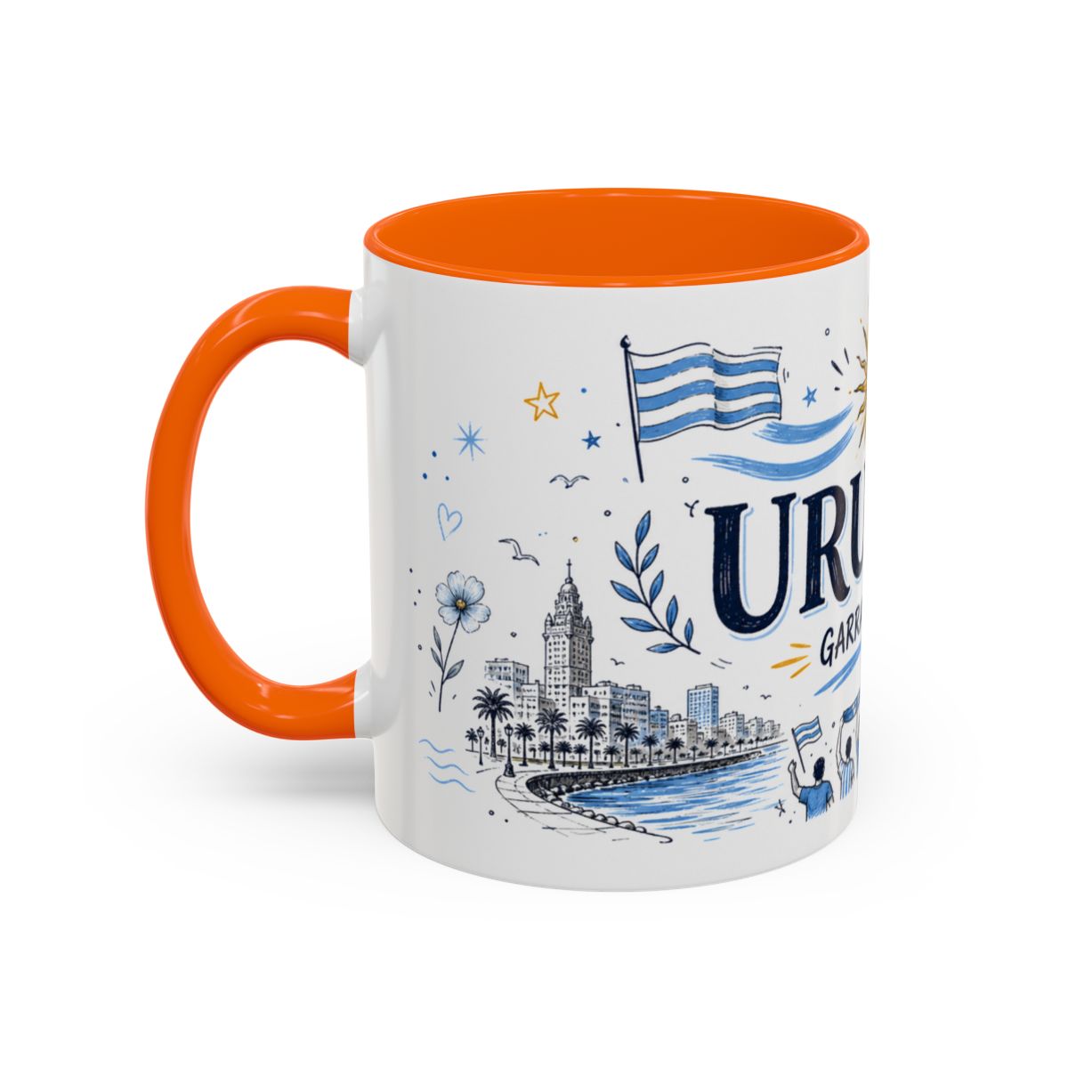 Uruguay Soccer Coffee Mug | World Cup Fan Gift | Accent Color Ceramic 11oz 15oz Match Day Cup