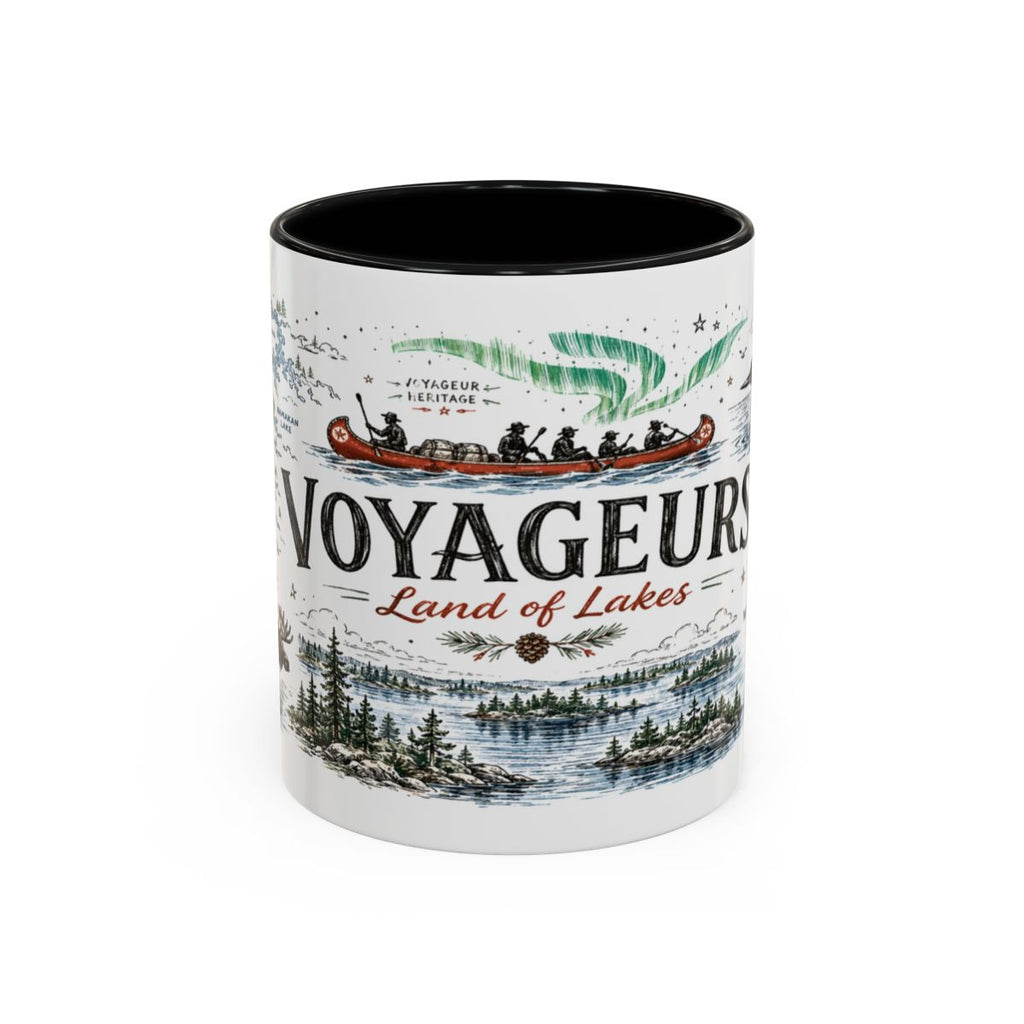 Voyageurs National Park Coffee Mug | Minnesota Lake Wilderness Canoe Gift | Accent Color Ceramic 11oz 15oz