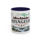 Voyageurs National Park Coffee Mug | Minnesota Lake Wilderness Canoe Gift | Accent Color Ceramic 11oz 15oz