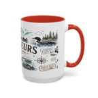 Voyageurs National Park Coffee Mug | Minnesota Lake Wilderness Canoe Gift | Accent Color Ceramic 11oz 15oz