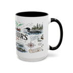 Voyageurs National Park Coffee Mug | Minnesota Lake Wilderness Canoe Gift | Accent Color Ceramic 11oz 15oz