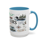 Voyageurs National Park Coffee Mug | Minnesota Lake Wilderness Canoe Gift | Accent Color Ceramic 11oz 15oz