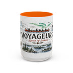 Voyageurs National Park Coffee Mug | Minnesota Lake Wilderness Canoe Gift | Accent Color Ceramic 11oz 15oz