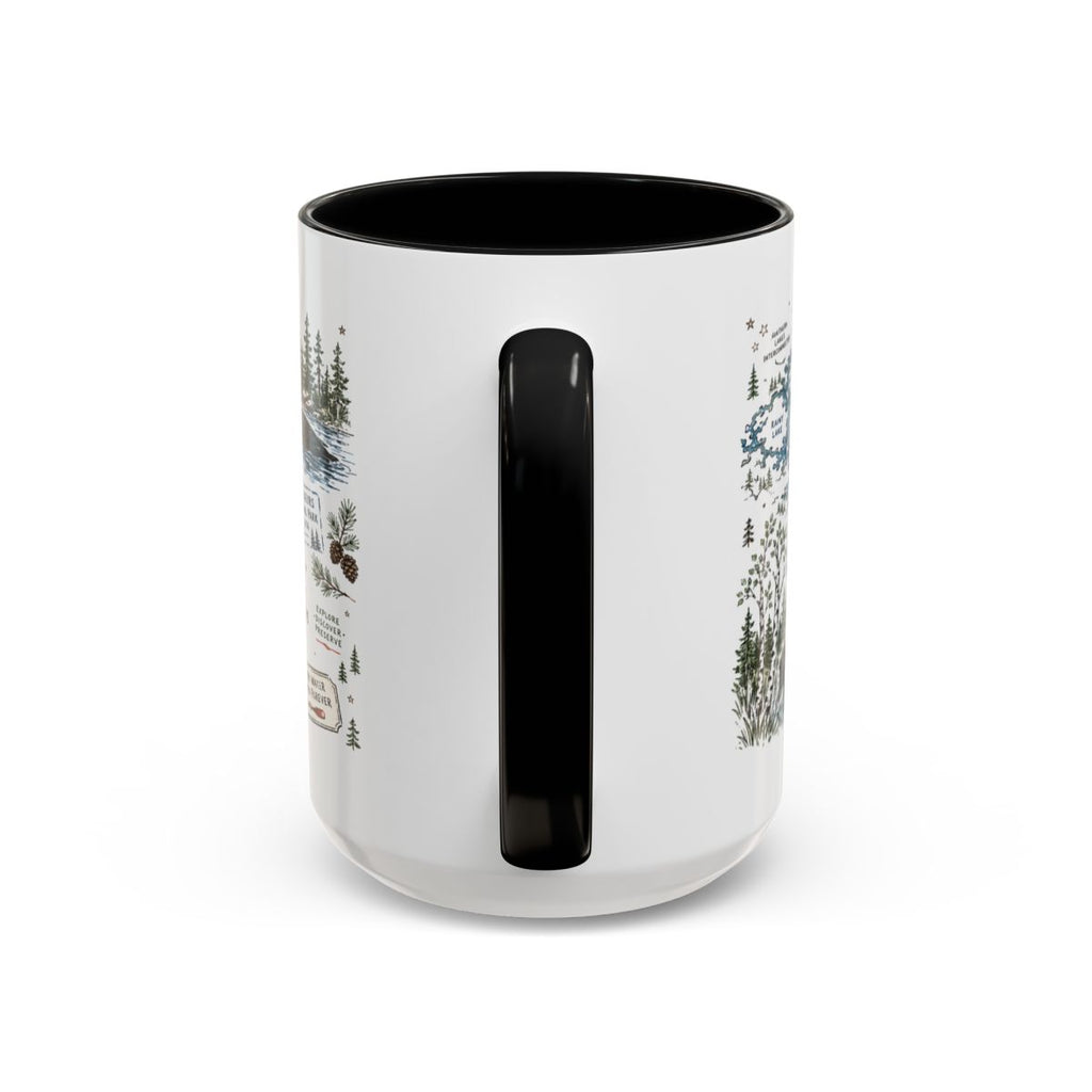 Voyageurs National Park Coffee Mug | Minnesota Lake Wilderness Canoe Gift | Accent Color Ceramic 11oz 15oz