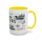 Voyageurs National Park Coffee Mug | Minnesota Lake Wilderness Canoe Gift | Accent Color Ceramic 11oz 15oz