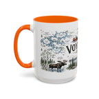Voyageurs National Park Coffee Mug | Minnesota Lake Wilderness Canoe Gift | Accent Color Ceramic 11oz 15oz