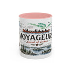 Voyageurs National Park Coffee Mug | Minnesota Lake Wilderness Canoe Gift | Accent Color Ceramic 11oz 15oz