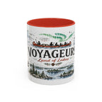 Voyageurs National Park Coffee Mug | Minnesota Lake Wilderness Canoe Gift | Accent Color Ceramic 11oz 15oz