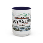 Voyageurs National Park Coffee Mug | Minnesota Lake Wilderness Canoe Gift | Accent Color Ceramic 11oz 15oz