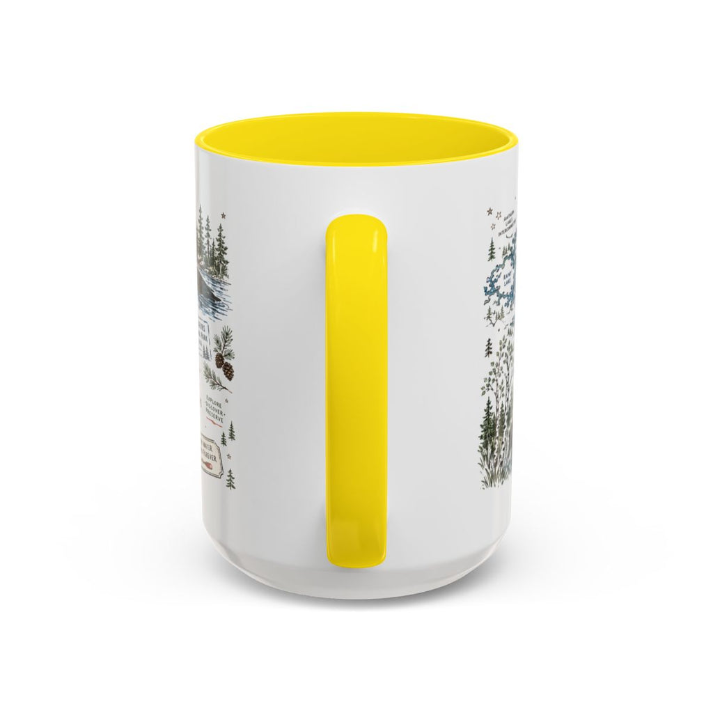 Voyageurs National Park Coffee Mug | Minnesota Lake Wilderness Canoe Gift | Accent Color Ceramic 11oz 15oz