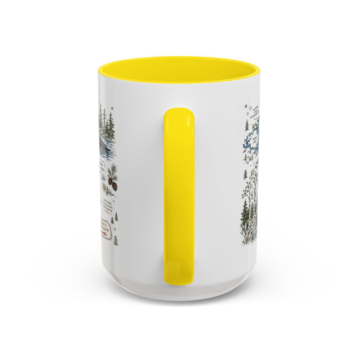 Voyageurs National Park Coffee Mug | Minnesota Lake Wilderness Canoe Gift | Accent Color Ceramic 11oz 15oz