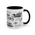 Voyageurs National Park Coffee Mug | Minnesota Lake Wilderness Canoe Gift | Accent Color Ceramic 11oz 15oz