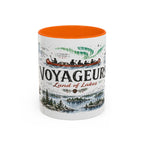 Voyageurs National Park Coffee Mug | Minnesota Lake Wilderness Canoe Gift | Accent Color Ceramic 11oz 15oz