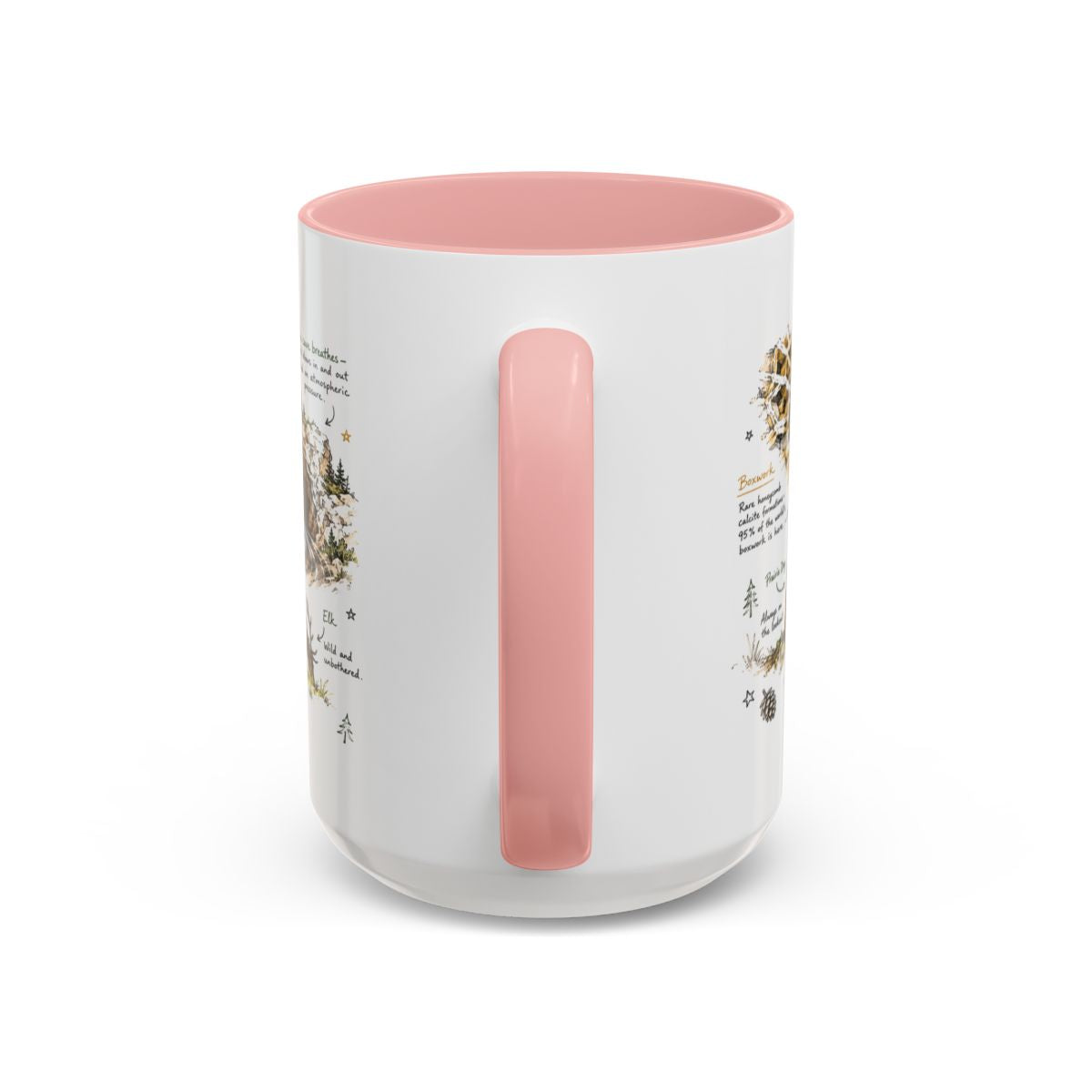 Wind Cave National Park Coffee Mug | South Dakota Cave Bison Prairie Gift | Accent Color Ceramic 11oz 15oz