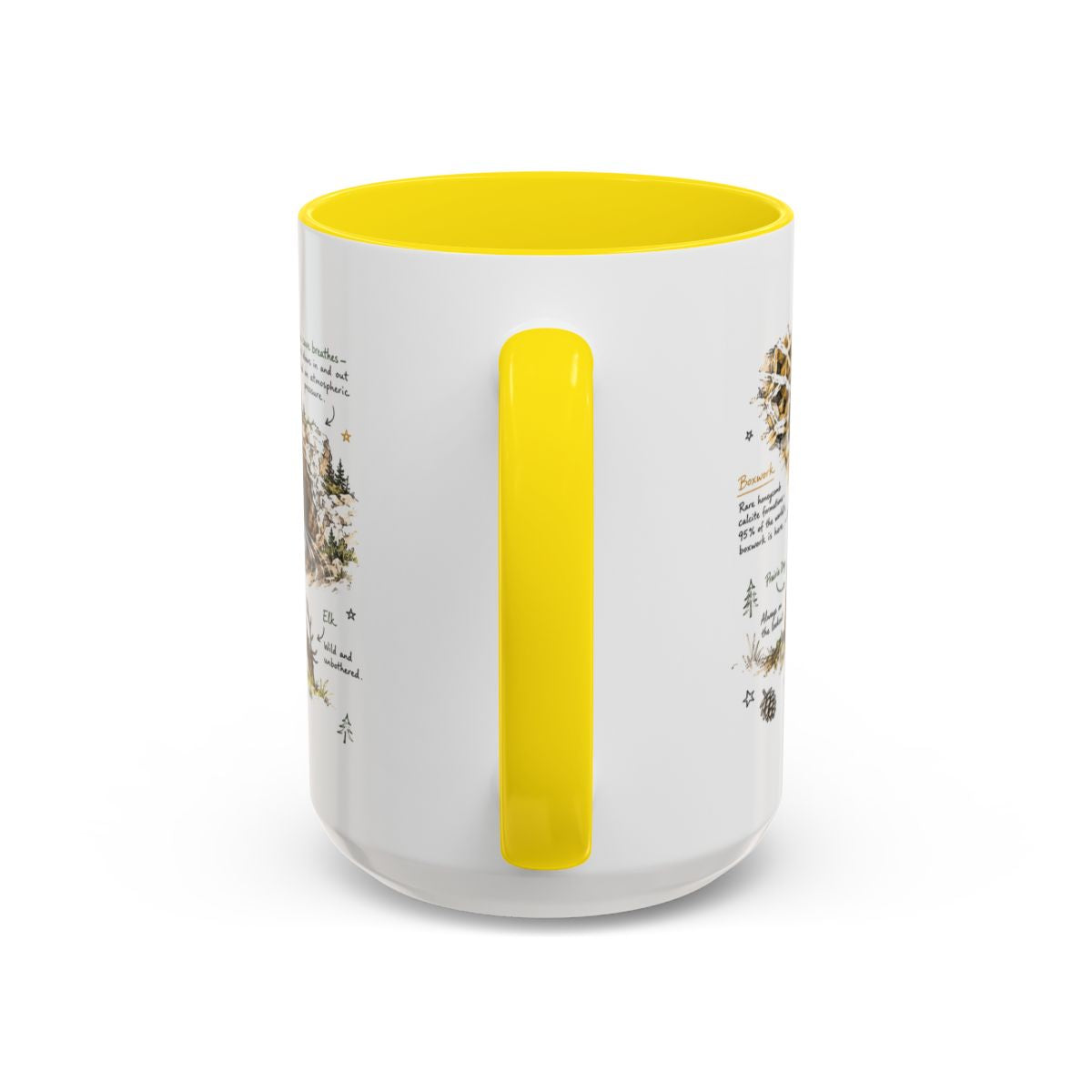 Wind Cave National Park Coffee Mug | South Dakota Cave Bison Prairie Gift | Accent Color Ceramic 11oz 15oz
