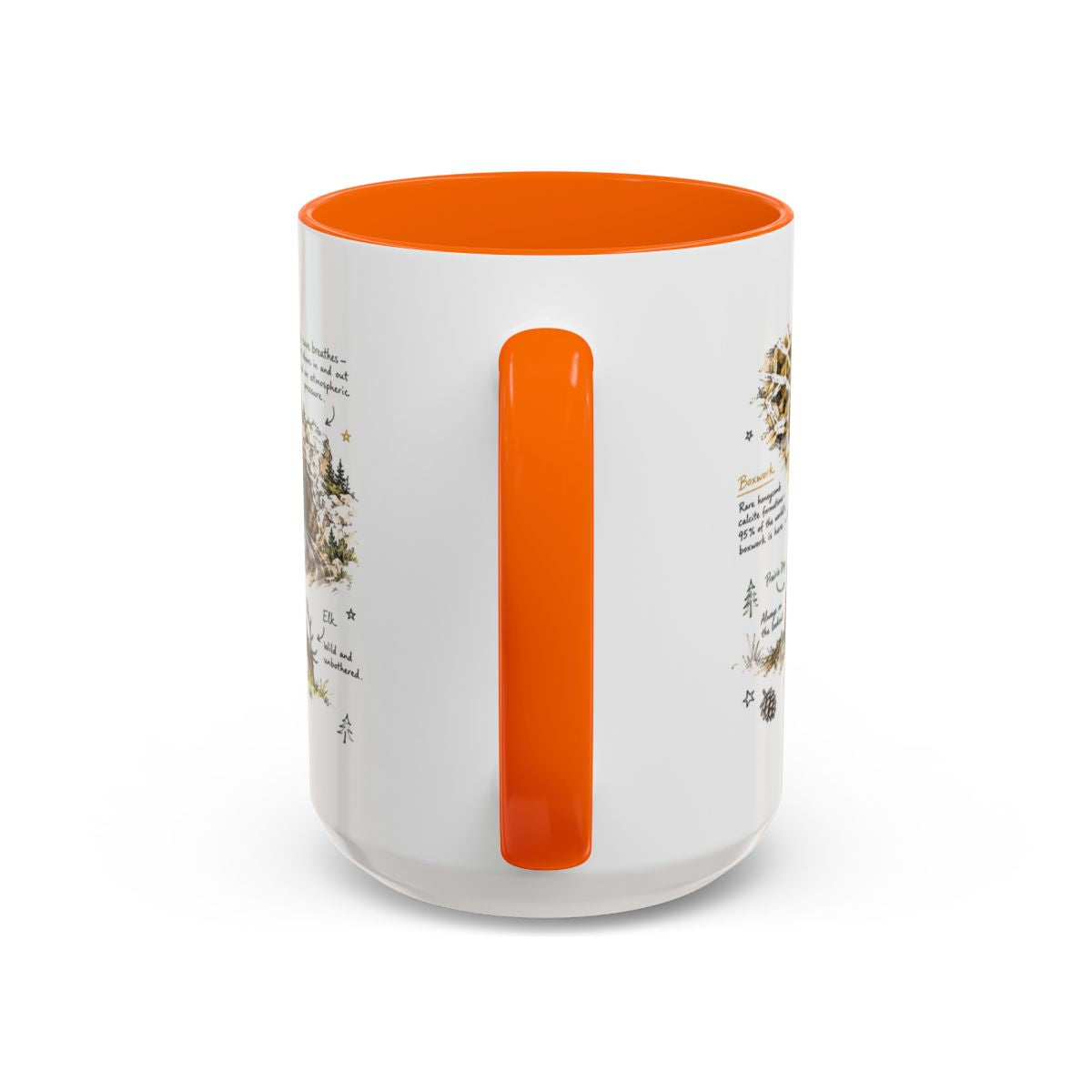 Wind Cave National Park Coffee Mug | South Dakota Cave Bison Prairie Gift | Accent Color Ceramic 11oz 15oz