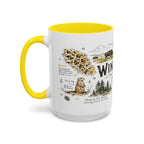 Wind Cave National Park Coffee Mug | South Dakota Cave Bison Prairie Gift | Accent Color Ceramic 11oz 15oz